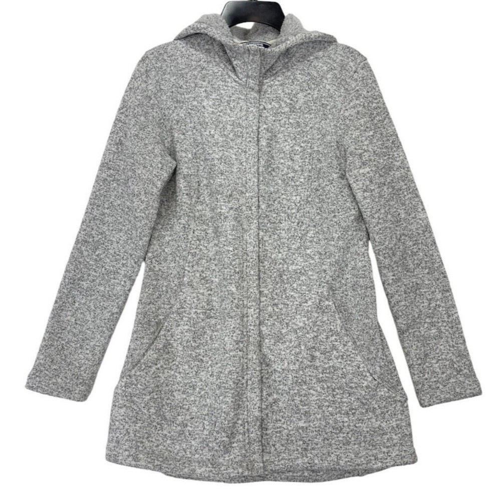 Lands' End Women's Gray Sweater Fleece Size Small - Longer Length